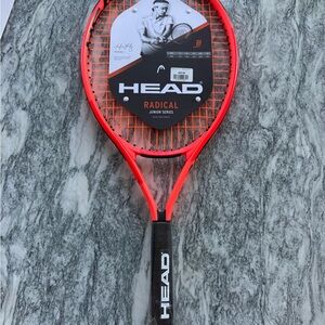 New- HEAD Radical Junior Tennis Racket - Bright Red & Black